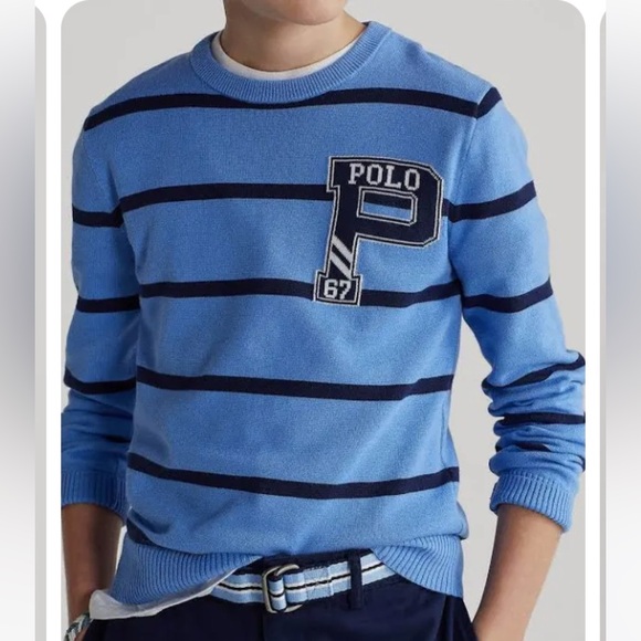 Ralph Lauren Classic Sweater crewneck Letter Sweater - Picture 5 of 11